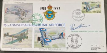 RAF WW2 Sir Michael Beetham signed RAF(75)12 75th ann of the RAF no 1 + 57 sqn 1 Apr 1993 RAF FDC.