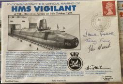 Royal Navy Cdr JG Tottenham, Lady Jane Frere, V/Ad Sir Toby Frere and Capt JA Marrack signed comm