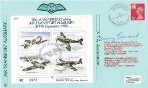 RAF ATA Cover Signed Wg Cdr Bunny Currant DFC Battle of Britain Ace WW2 JSF8. 5 Sep 89 BFPS 2209