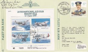WW2 RARE J Tearle 600 Sqn Battle of Britain signed Air Fair Biggin Hill cover. JSF19 Air Fair-