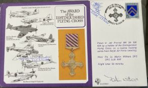 WW2 RAF Sqn Ldr Lewis Brandon, Martin Withers, A.H. Piper, Herbert E Tappin and J.A. Haden signed