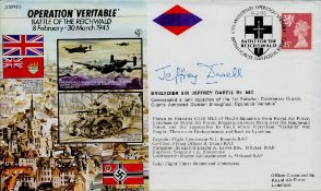 WW2 Operation Veritable cover signed by Brig Sir J Darell MC tank squadron commander in the