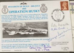 WW2 Royal Navy Capt George Baldwin, John Hamilton, J Ashe Lincoln and Alastair Pearson signed 50th