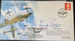 WW2 RAF Guinea Pig Club Edward Bishop author signed JS(BB)S1 60th ann of The Guinea Pig Club WW2