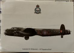 WW2 RAF Tom Bennett and Colin Cook both 617 sqn signed personalised postcard to the Proudfoot's