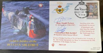 RAF Major Ronald Peelaers and Commandant Dirk Kerkhof signed JS(CC)19 Golden Jubilee of the