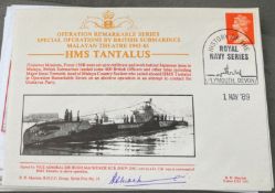 Royal Navy Vice Admiral Sir Hugh MacKenzie signed HMS Tantalus Special Operation by British