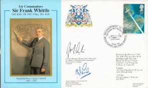 RAF AVM RM Austin and Grp Cptn JD Lunt Signed Air Commodore Sir Frank Whittle FDC. Flown in a Jet