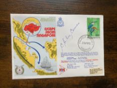 WW2 Evader RAF Escaping Society cover Escape From Singapore signed Charles McCormac RAFES SC14