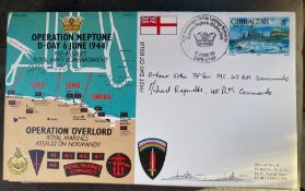 Royal Navy D-Day Prof John Forfar 47 RMC and Maj Michael Reynolds 48 RMC signed RNSC(6)11