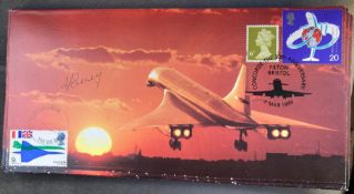 Concorde Flown Capt David Leney signed 30th ann of Concorde Filton Bristol 2 Mar 1999 Concorde