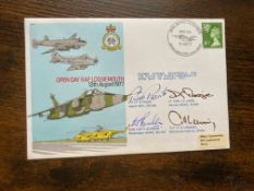 RAF Flown Open Day RAF Lossiemouth multi signed cover 13 Aug 1977 signed R Peart, J A Lamb, K Bomber