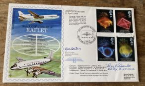 RFDC 72 30th anniv of RAFLET cover 11 Apr 1989 cover signed Eric N Cowley Hon Sec RAFLET and John LW