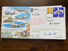RAF Flown Ian Whittle, Bob Feilden and Jim Heyworth signed 50th ann Avro Ashton (Jet Engine