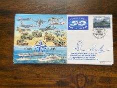 RAF Flown Admiral Sir John Bush CIC NATO 1967-70 signed 50th Ann of NATO 15 Mar 1999 JS(CC)61 WW2