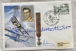 Great War ace Baron Willy Coppins De Houthust signed on his own Historic Aviators cover. Top Belgian