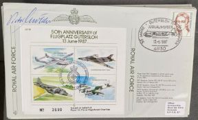 RAF WW2 Viktor Molders signed JSF 18 50th ann of Flugplatz Gutersloh 13 June 1987 RAF FDC. Good