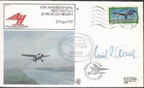 Eric Warsitz 1st Jet propelled aircraft pilot signed 40th ann flight RAF cover. 40th Ann of first