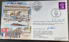 WW2 Lt General Sir Derek Lang and Gordon Skelton signed JS/50/40/5 Fall of France 14-21 June 1940