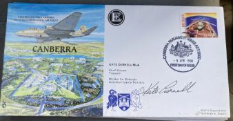 RAF Chief Minister Kater Carnell MLA signed RAF(PandP)5 Canberra - English Electric Canberra 39