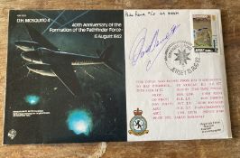 RAF B29 Double signed cover Read and Bennett. 40th anniv of the Formation of the Pathfinder Force 15