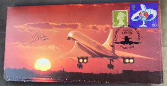 Concorde Flown Capt John W Hirst signed 30th ann of Concorde Filton Bristol 2 Mar 1999 Concorde FDC,