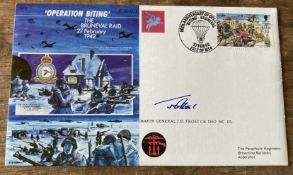 Arnhem Hero signed RAF 50th anniv of Operation Biting - The Bruneval Raid 27 Feb 1942 Parachute