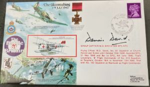 WW2 Battle of Britain Grp Capt W.D. David CBE DFC AFC signed RAFA 1 The Skirmishing 1-9 July 1940 PM