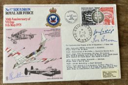 WW2 three Air Marshalls signed cover. RAF 57 sqn 