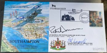RAF Air Marshal Sir Patrick Dunn and Grp Capt J.R. Leggate signed RAF(PandP)2 Southampton -