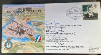 RAF Air Vice Marshal A.D. Dick, Wg Cdr R.A. Milward, Sqn Ldr T.A. Stevens and Wg Cdr J. Lamonte