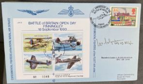 RAF WW2 Sqn Leader Les R Colquhoun DFC signed JSF 21 Battle of Britain Open Day Finningley 18 Sept