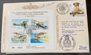 RAF WW2 Air Cmdre Pete Brothers CBE DSO DFC signed JSF 2 75th ann of the Formation of the Royal