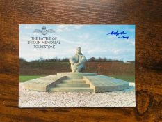 FLt Lt Ronald H Smyth 111 sqn signed The Battle of Britain Memorial at Capel le Ferne Folkestone