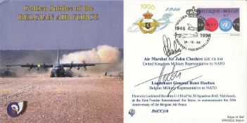 RAF Air Marshal Sir John Cheshire and Lt General Rene Hoeben signed JS(CC)18 Golden Jubilee of the