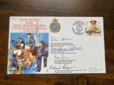 RAF muti signed cover Royal Review of the Royal Observer Corps & Presentation of New Banner 25 Jul