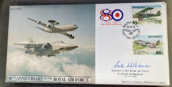 RAF Marshal of the RAF Sir Keith Williamson signed JS(CC)45 RAF 80(5) 80th ann of the RAF 01.04.98