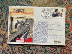 Royal Navy Capt FGJ Manning and HC Geen signed 65th ann of the Sinking of U27 by the Q-ship Baralong