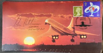 Concorde Flown Capt John Hutchinson signed 30th ann of Concorde Filton Bristol 2 Mar 1999 Concorde