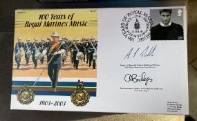Royal Navy Maj A.P. Thornhill and W/O 1 Bugler A.D. Bridges signed RNSC(7)17 100 Years of Royal