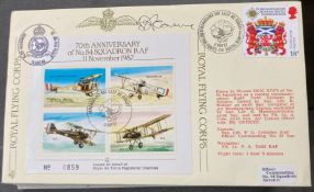 RAF WW2 Grp Capt F.R. Carey CBE DFC AFC signed JSF 4 70th ann of no.84 sqn RAF 11 Nov 1987 WW1 RAF