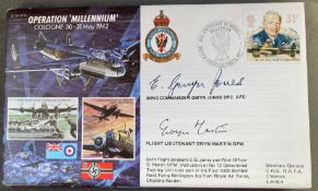 WW2 Wg Cmdr Gwyn Jones and Flt Lt Gwyn Martin signed JS/50/42/6 Operation 'Millenium' Cologne 30-