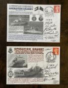 Navy cover Operation Granby 2 covers Iraqi Forces Signed by 11 Involved. 5th Anniversary Operation