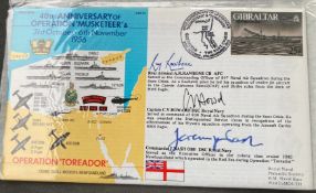 Royal Navy R/Ad A.R. Rawbone, Capt C.V. Howard DSC and Cmdr J. Nash OBE DSC signed RNSC(6)19 40th