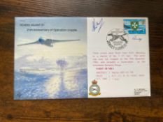 Grp Capt KG Hubbard and The Lord Penney of East Hendred signed 25th ann of Operation Grapple Vickers