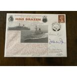 Francis Pym then Defence Sec signed HMS Brazen multi signed 3 VIPS Navy cover. Good condition. We