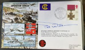 WW2 Col Patrick Anthony Porteous VC signed JS/50/42/10 The Raid on Dieppe Operation 'Jubilee' 18/