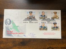 RAF pilot R Cowpe signed We Shall never forget the Spitfire 16 Sep 1986 RAF FDC with Andover special