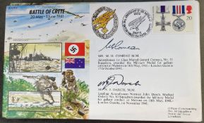 WW2 M.G. Comeau MM and N.J. Darch MM signed JS/50/41/4 Battle of Crete 20 May-1 June 1941 WW2 FDC.