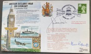 WW2 Col James Goodson USAAF and Flt Lt Huw D Roberts signed JS/50/39/1 Britain Declares War on